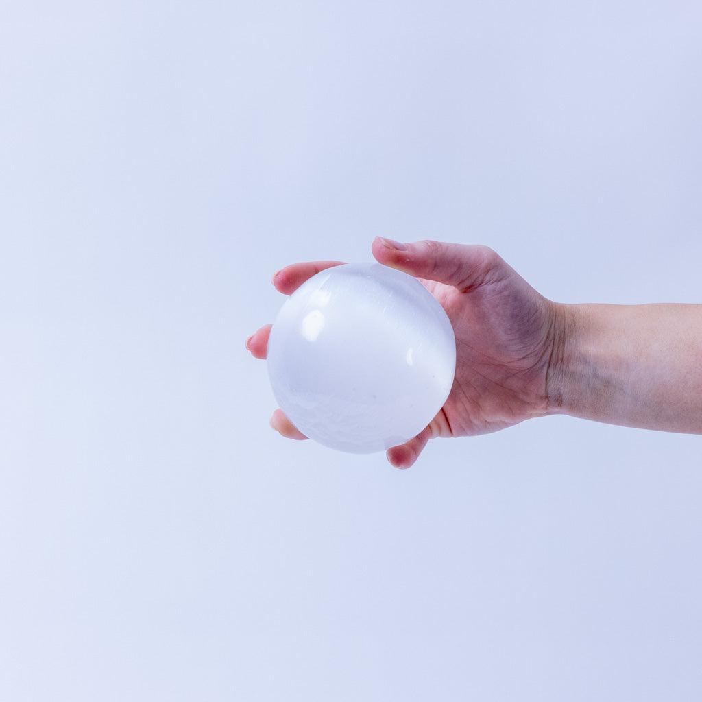 Selenite Sphere - Large - K L N S