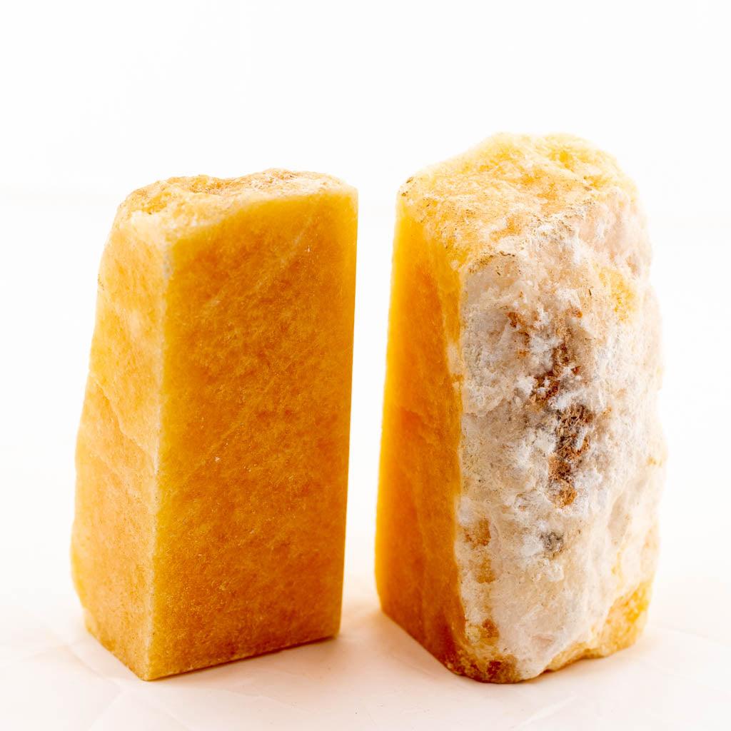 Yellow Calcite Bookends (Pair) - K L N S